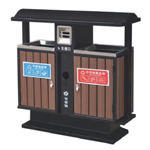 钢木垃圾桶